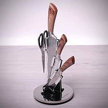 Набір кухонних ножів з ножицями  5 предметів на акрилової підставці