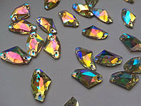 Пришивные камни галактик (топорик) 11,5х19 мм, стекло, Crystal AB.