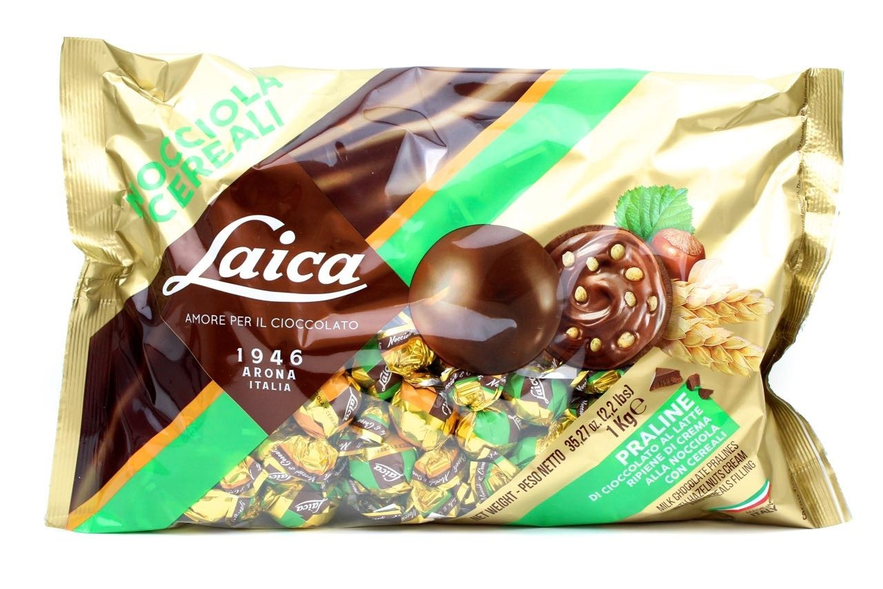 Шоколадні цукерки Laica Amore Nociola Cereale 1 кг, Італія