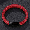 Чоловічий шкіряний браслет Primo Rock Lux 20.5 - Red, фото 4