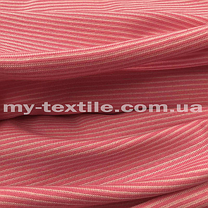 Рібана гладка трикотажна гумка ширина 180 см Рожева Смужка