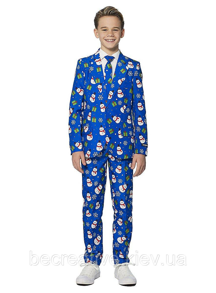 Дитячий карнавальний костюм на новий рік Blue Snowman