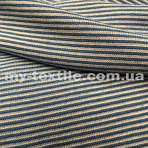 Рібана гладка трикотажна гумка ширина 180 см Блакитна Смужка