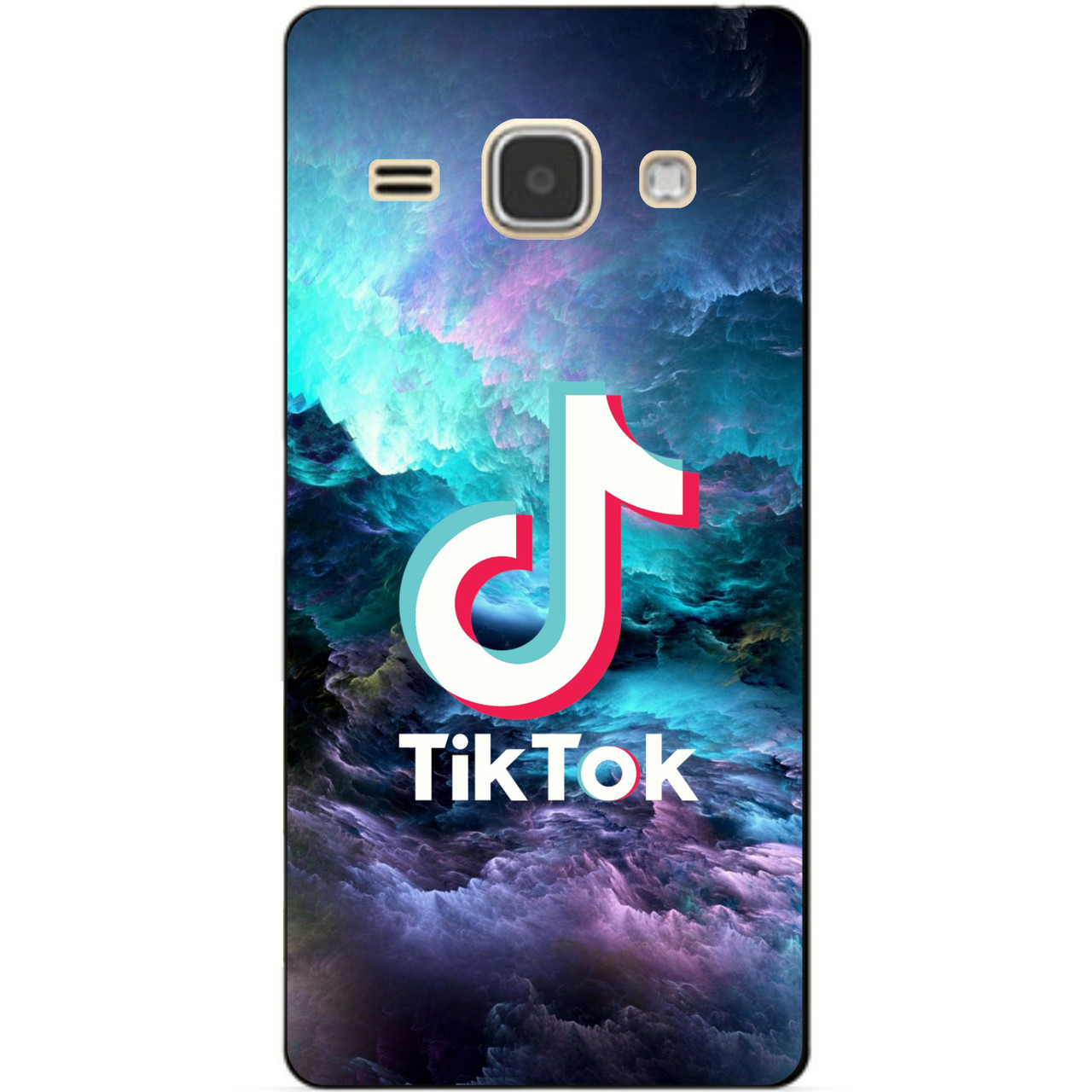 Силіконовий бампер чохол для Samsung J1 2016 Galaxy моделі j120 з малюнком Tik Tok