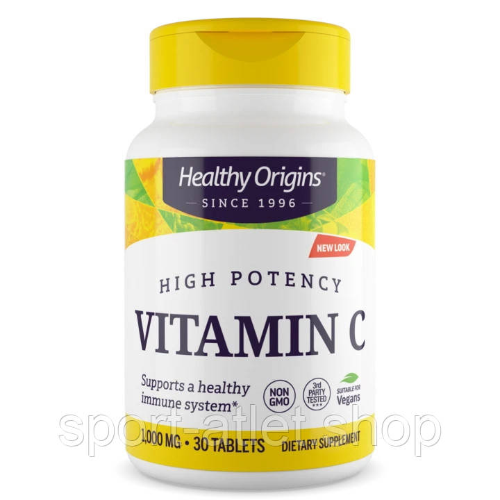 Вітаміни та мінерали Healthy Origins Vitamin C 1000 mg, 30 таблеток