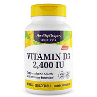 Витамины и минералы Healthy Origins Vitamin D3 2400 IU, 120 капсул