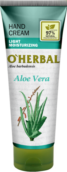 Легкий крем для рук зволожуючий з Алое віра 75 мл,O Herbal