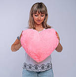 Плюшева іграшка Mister Medved Подушка-сердце Рожева 50 см, фото 2