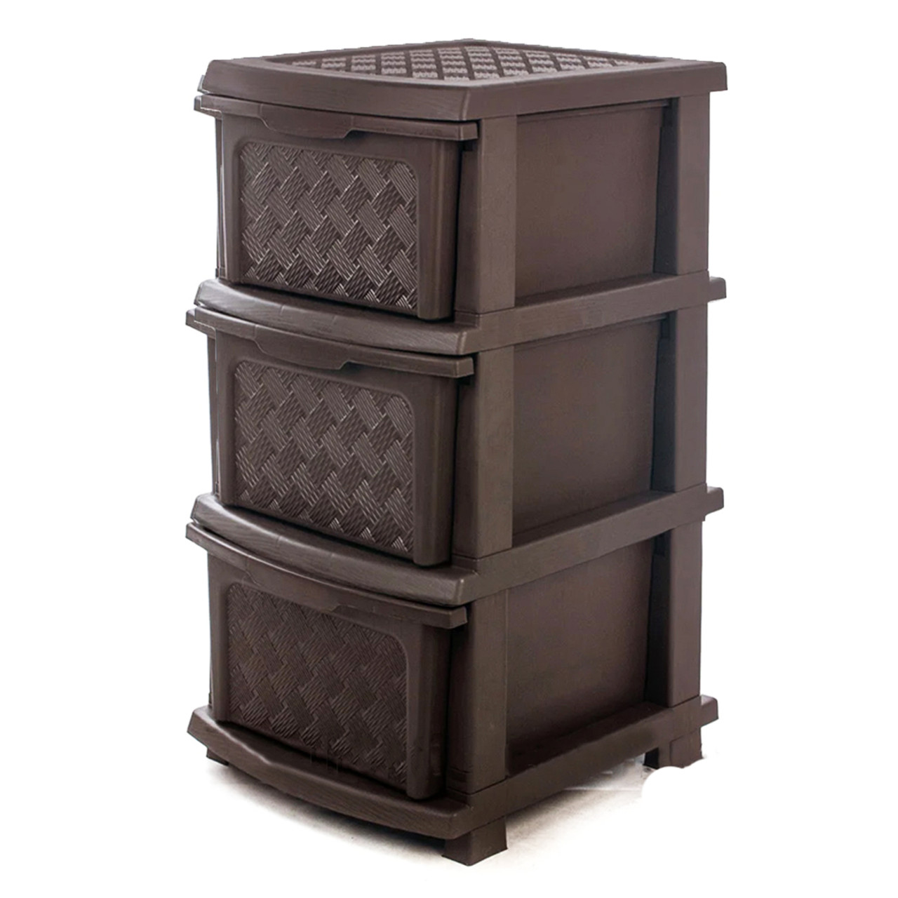 Комод пластиковий R-Plastic "Компакт Плюс" коричневий, ящиків, фото 1