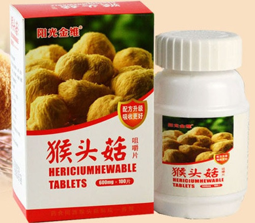 Натуральний гриб Hericium Герицій у таблетках 100 штук, фото 1