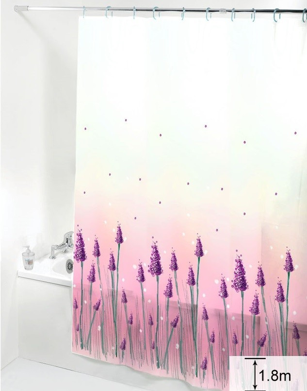 Шторка для ванної силіконова 180x180 см Lavender Cortina 81006