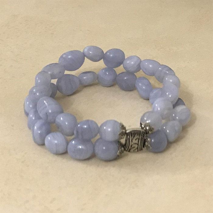 Браслет із Сапфіріну (Блакитого Агата), фото 1