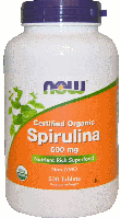 Спирулина органическая Now Foods Spirulina 500 mg 500 Tabs