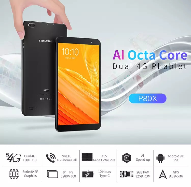 Планшет Teclast P80X Black 8" IPS 2/32Gb 4G LTE 4200mAh Octa Core - фото 8 - id-p1309304495