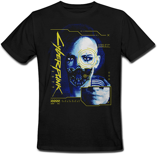 Футболка Cyberpunk 2077 - Cyber Face (чёрная) (ID#1309336930), цена ...