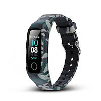 Силіконовий кольоровий ремінець на фітнес трекер Honor Band 4 і Band 5. Захисний хакі