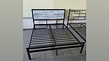 Двоспальне ліжко Tenero Герар 160х200 см з узголів'ям металева на ніжках в стилі Лофт, фото 7