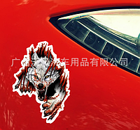 Наклейка для автомобиля злой волк3D 15X8cm