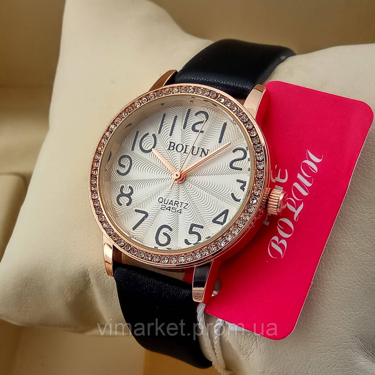 Жіночі кварцові наручні годинники Dior B198-2 срібного кольору рожевий циферблат з датою металевий браслет