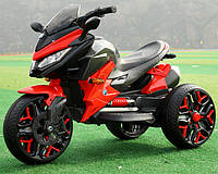 Дитячий електромобіль Мотоцикл M 4274 EL-3, музика, світло, EVA-колеса, шкіра, червоний