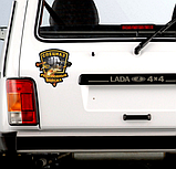 Світловідбивна наклейка для автомобіля риба білий фон 16,0 см * 15,0 см * 0,1 см, фото 4