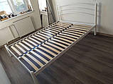Двояспальне ліжко Тенеро Маранта 140х200 см металеве біле, фото 4