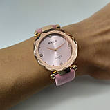 Жіночі кварцові наручні годинники Dior B198-2 срібного кольору рожевий циферблат з датою металевий браслет, фото 5