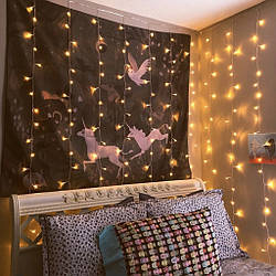 Гірлянда Штора 3 х 3 м. 280 LED + режим статики, теплий білий