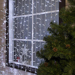 Вулична Гірлянда Штора 2Х2 М, IP65, Professional, каучук, ефект FLASH, білий, холодний білий