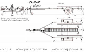 Причіп човновий Кияшко 44PL1105RIB до 4,0 м (RIB), фото 2