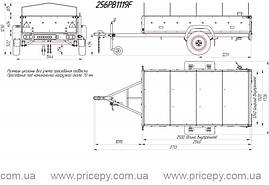 Причіп бортовий Кияшко 256PB1119F, фото 2