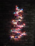 Ялинка новорічна з гірляндою, декор ручної роботи, фото 3