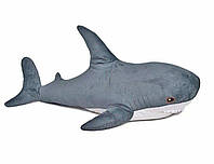 Детская мягкая игрушка Акула Fancy наполнитель - полиэфирное волокно 85х60х40 см., серая с белым