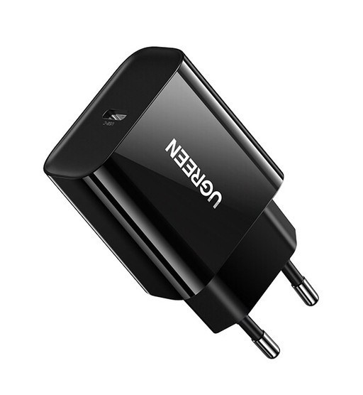 Зарядний пристрій Ugreen USB Type-C PD 2.0 QC 3.0 20W Black (CD137)