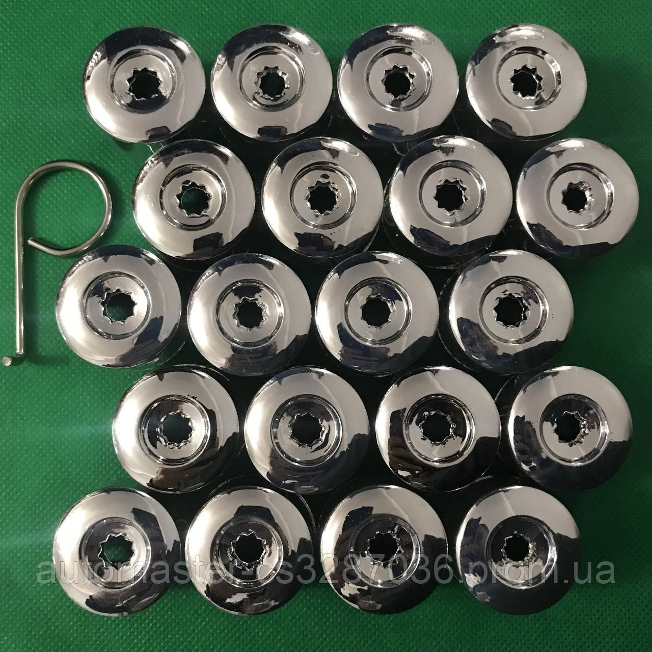 Колпачки на болты 19 мм хром Volkswagen Touareg Transporter Amarok Multivan AUDI Q7 Cayenne 7L6601173 A