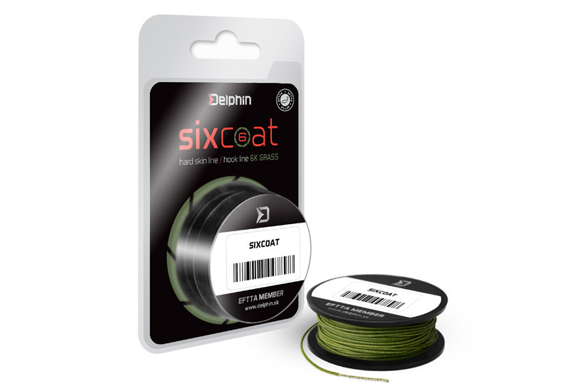 Повідцевий матеріал Delphin SIXCOAT 13m 25lbs grass, фото 1