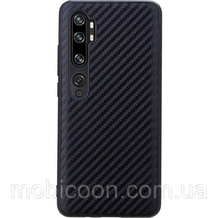Чохол силіконовий карбон для Xiaomi Mi Note 10 Lite Black