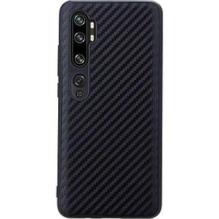 Чохол силіконовий карбон для Xiaomi Mi Note 10 Lite Black