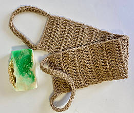 Джутовая мочалка натуральная длинная, экологичная губка, мочалка з джуту натуральна органічна, екологічна