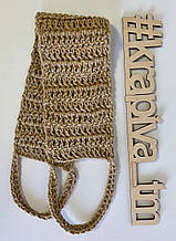 Джутовая мочалка натуральная XL длинная, экологичная губка, мочалка з джуту натуральна органічна, екологічна