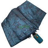 Жіноча парасолька автомат THE BEST 10 спиць антивітер сатиновий в подарунковій упаковці Бірюзовий (18771), фото 4