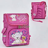 Шкільний рюкзак для дівчинки ортопедичний каркасний ранець 1 2 3 клас Рожевий (67812), фото 2