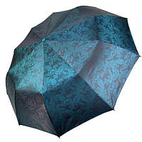 Зонт полуавтомат женский складной THE BEST 10 спиц жаккардовый с узором Бирюзовый (37500)