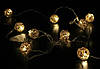 Гірлянда світлодіодна кулі Xmas Golden Ball WW-1, 10 LED-ламп, 2 м, коннектор, жовте світло, фото 3