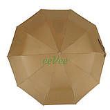 Парасолька жіноча напівавтомат 10 спиць антивітер складана з малюнком всередині Bellissimo Бежевий (5344), фото 2
