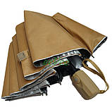 Парасолька жіноча напівавтомат 10 спиць антивітер складана з малюнком всередині Bellissimo Бежевий (5344), фото 5