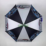 Дитяча парасолька для хлопчика з машинками тростина напівавтомат від 6 років Чорно-сірий (5480), фото 3