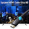 Кабель відео Vention HDMI 1.4 4K 1.5M 3D Black (AACBG), фото 3