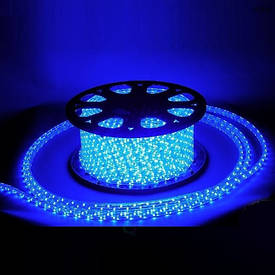 Світлодіодна LED стрічка 100м Дюралайт 220В Синя