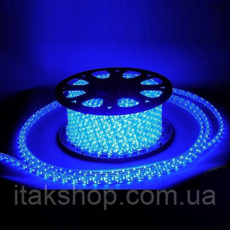 Світлодіодна LED стрічка 100м Дюралайт 220В Синя, фото 2
